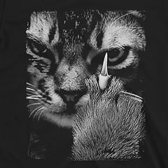 Angry Cat Middle Finger Tee | Funny Rebel Cat Shirt