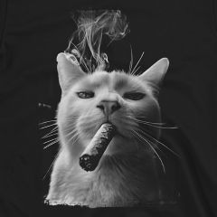 Bossy Cat – Smoking Cigar T-Shirt
