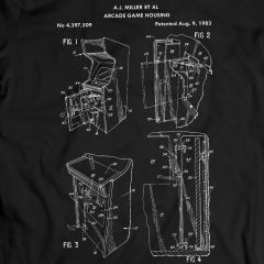 Arkadspel Kabinet Patent Ritning T-Shirt