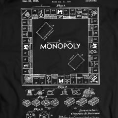 Monopol Brädspel Patent Ritning T-Shirt