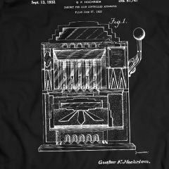 Vintage Spelautomat Patent Poker T-Shirt