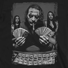 Joker Inspired Hustler Life Money Game Graphic Tee