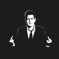 Charlie Sheen Långfinger T-Shirt