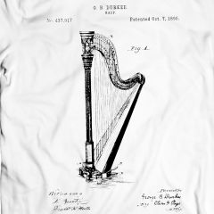 Durkee Harpa 1890 Musikinstrument T-Shirt