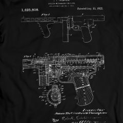 Tommy Gun 1922 Patent T-Shirt